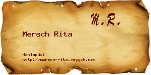 Mersch Rita névjegykártya
